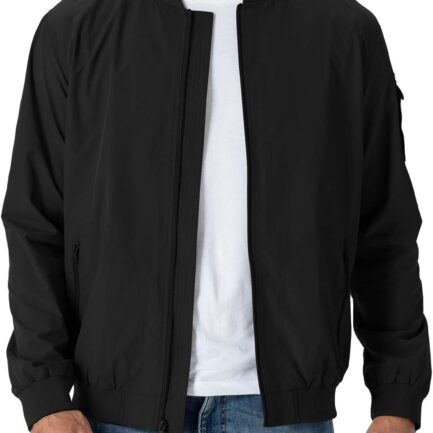 Men's Lightweight Bomber Jacket Causal Fashion Flight Windbreaker Light Jacket